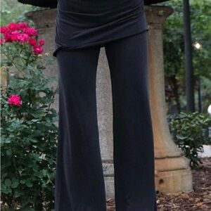 Wide-Leg Black Women's Skirt Pants